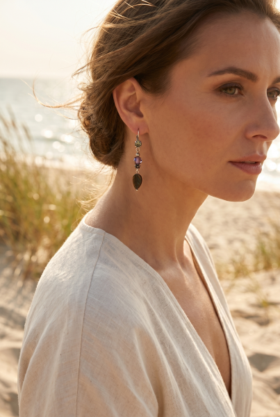 Fiva Ohrhänger Perlmuttblatt