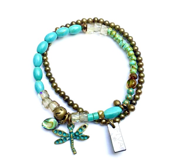 Fiva bracelet Turquoise Dragonfly