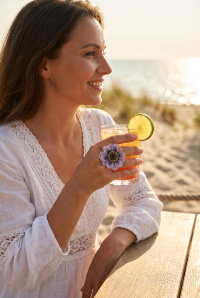 Ring Fiva 245 mother of perl-flower