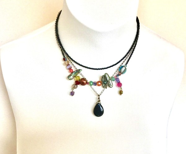 Necklace Necklace Onyx Black-Colored