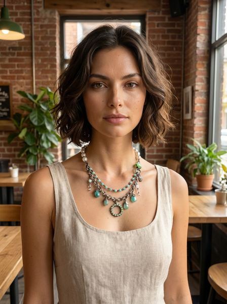 Collier Perle Amazonit