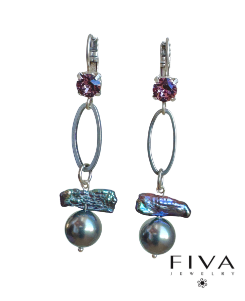 Ohrhänger Pearl Glow mit Süßwasser Perlenstäbchen