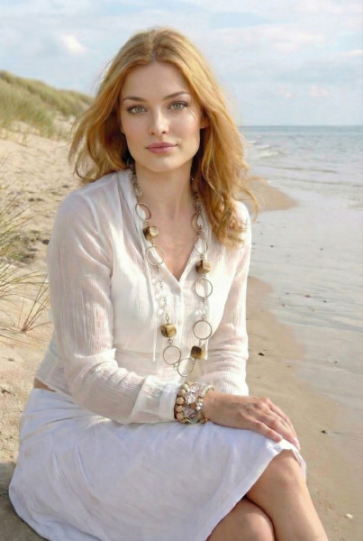 Necklace long wooden cube