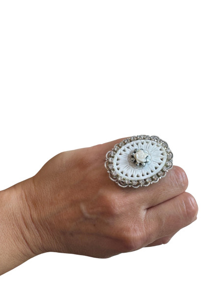 Ring Cyclam-Opal-Orange