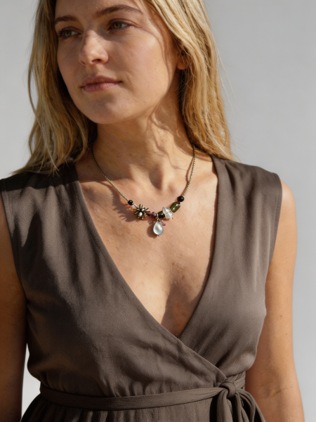 Halskette Silber Spinne