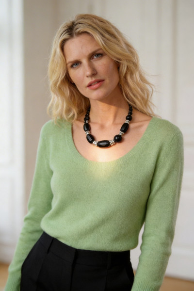 Fiva Necklace Ebony Silver